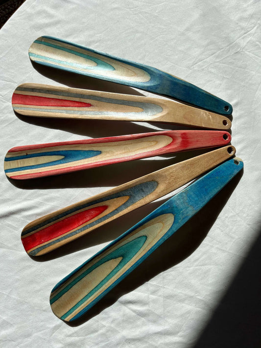 recycled skateboard shoe horn Anej Vidmar Woodworking