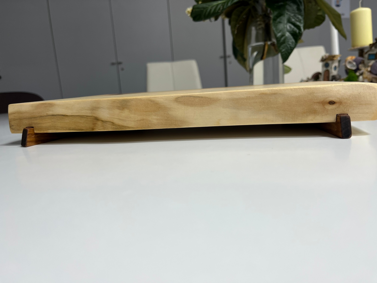 Serving tray with hummingbird inlay